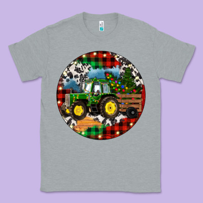 Christmas Farm Tractor Classic Tee Designed By Ranaportraitstore