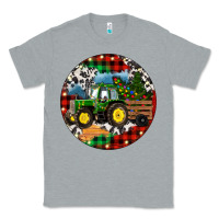 Heather Grey Christmas Farm Tractor Classic Tee - RanaPortraitStore