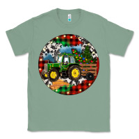 Sage Christmas Farm Tractor Classic Tee - RanaPortraitStore