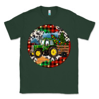 Sports Green Christmas Farm Tractor Classic Tee - RanaPortraitStore