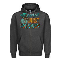 Charcoal Heather not perfect just forgiven Zipper Hoodie - texasbilliewilder