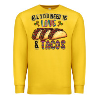 All You Need Is Love And Tacos Premium Sweatshirt | Teevron