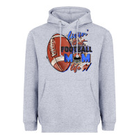 Heather Grey livin' that football mom life Heavyweight Hoodie - Zillion Design Studio