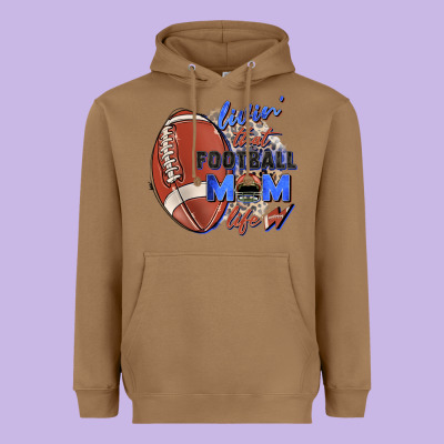 Livin' That Football Mom Life Heavyweight Hoodie Designed By Zillion Design Studio