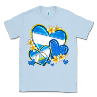 Dusty Blue nicaragua hearts Classic Tee - texasbilliewilder