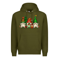 Army Green christmas gnomes Premium Hoodie - Jasminsmagicworld