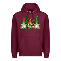 Burgundy christmas gnomes Premium Hoodie - Jasminsmagicworld