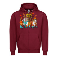 Burgundy Tis The Season Zipper Hoodie - RanaPortraitStore