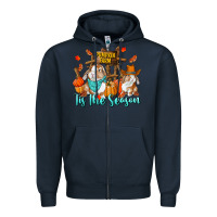 Navy Tis The Season Zipper Hoodie - RanaPortraitStore