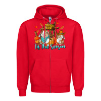 Red Tis The Season Zipper Hoodie - RanaPortraitStore