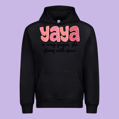 Yaya In Every Season, She Shines With Grace Urban Hoodie Designed By Maliassmallbusiness