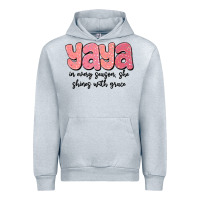Heather Grey yaya in every season, she shines with grace Urban Hoodie - MaliasSmallBusiness