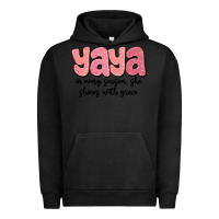 Pigment Black yaya in every season, she shines with grace Urban Hoodie - MaliasSmallBusiness