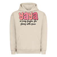 Pigment French Oak yaya in every season, she shines with grace Urban Hoodie - MaliasSmallBusiness