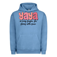 Pigment Pebble Blue yaya in every season, she shines with grace Urban Hoodie - MaliasSmallBusiness