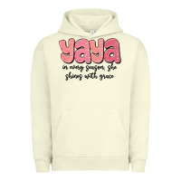 Pigment Pistachio yaya in every season, she shines with grace Urban Hoodie - MaliasSmallBusiness