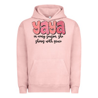 Pigment Salmon yaya in every season, she shines with grace Urban Hoodie - MaliasSmallBusiness
