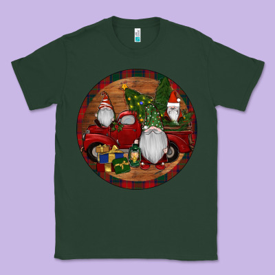 Gnome Truck Christmas Classic Tee Designed By Ranaportraitstore