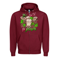 Burgundy Too cute to pinch charolais calf Zipper Hoodie - RanaPortraitStore