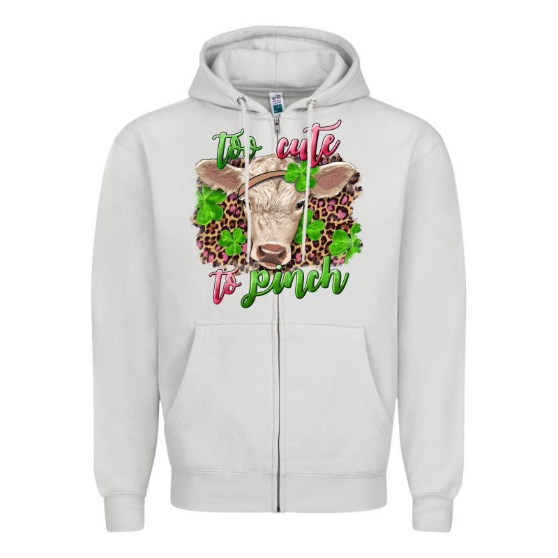 Too Cute To Pinch Charolais Calf Zipper Hoodie by RanaPortraitStore | Teevron