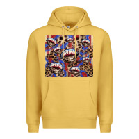 Antique Gold american flag lips leopard Premium Hoodie - NancyCooperArtShop