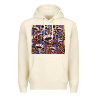Sandshell american flag lips leopard Premium Hoodie - NancyCooperArtShop