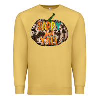 Antique Gold happy fall yall Premium Sweatshirt - RacoonDesign