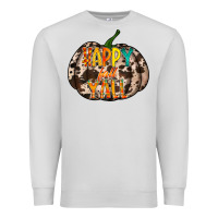 Dove Grey happy fall yall Premium Sweatshirt - RacoonDesign