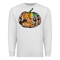 Oatmeal Heather happy fall yall Premium Sweatshirt - RacoonDesign