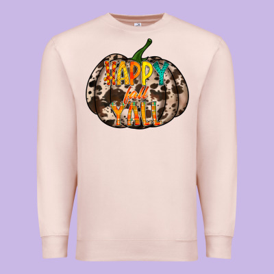 Happy Fall Yall Premium Sweatshirt Designed By Racoondesign