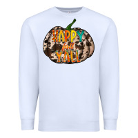 White happy fall yall Premium Sweatshirt - RacoonDesign
