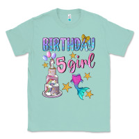 Seafoam birthday girl 5 Classic Tee - BundleAndBundleShop