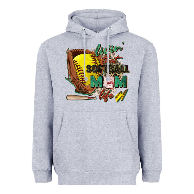Livin' That Softball Mom Life Heavyweight Hoodie by Zillion Design Studio | Teevron
