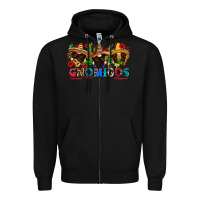 Black gnomigos Zipper Hoodie - Zillion Design Studio