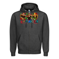 Charcoal Heather gnomigos Zipper Hoodie - Zillion Design Studio