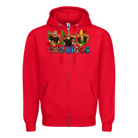 Red gnomigos Zipper Hoodie - Zillion Design Studio