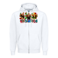 White gnomigos Zipper Hoodie - Zillion Design Studio