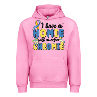 Fuchsia Pink i have homie with an extra chromie Urban Hoodie - MaliasSmallBusiness