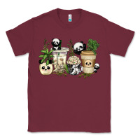 Burgundy panda coffee cups Classic Tee - texasbilliewilder