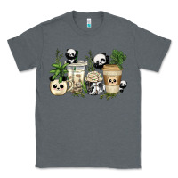 Charcoal Heather panda coffee cups Classic Tee - texasbilliewilder