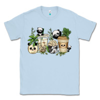 Dusty Blue panda coffee cups Classic Tee - texasbilliewilder