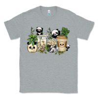 Heather Grey panda coffee cups Classic Tee - texasbilliewilder