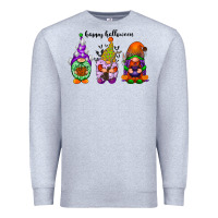 Heather Grey happy halloween gnomes black Premium Sweatshirt - RacoonDesign