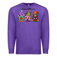Purple happy halloween gnomes black Premium Sweatshirt - RacoonDesign