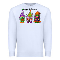 White happy halloween gnomes black Premium Sweatshirt - RacoonDesign