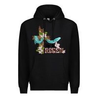 Black he is risen cross Premium Hoodie - BarkalooDesign