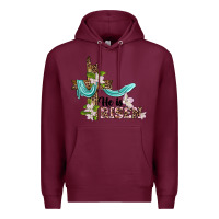 Burgundy he is risen cross Premium Hoodie - BarkalooDesign