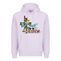 Lilac he is risen cross Premium Hoodie - BarkalooDesign