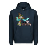 Navy he is risen cross Premium Hoodie - BarkalooDesign
