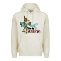 Oatmeal Heather he is risen cross Premium Hoodie - BarkalooDesign